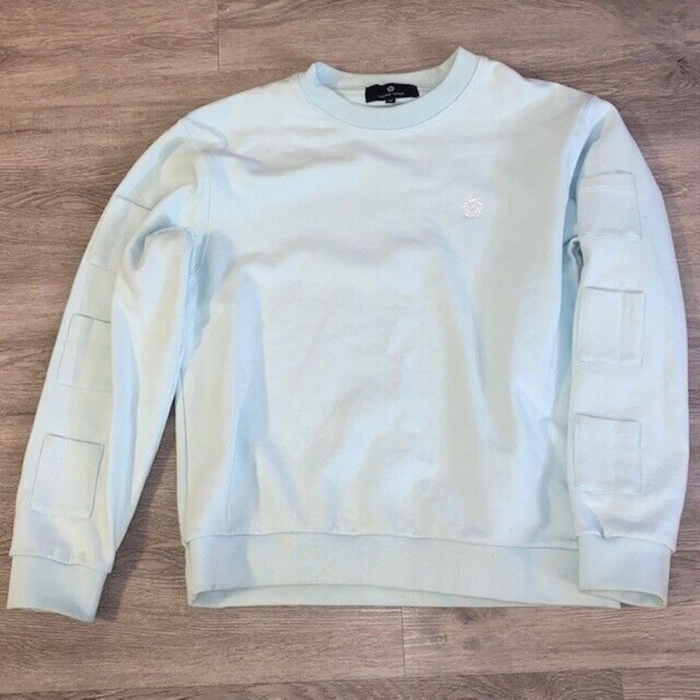 Sundae School Streetwear Women's Crew Neck Pocket Sweatshirt Size Medium Teal